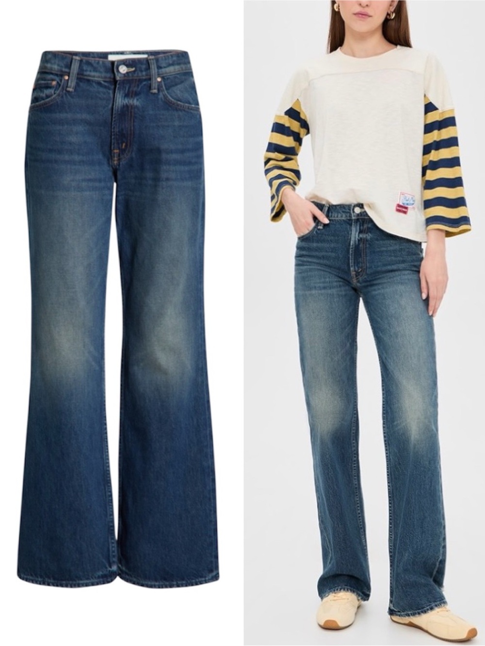 NWT MOTHER SUPERIOR Jeans Lil’ Mother Lil’ Reifler After Midnight Blue Size 29 - Picture 9 of 16